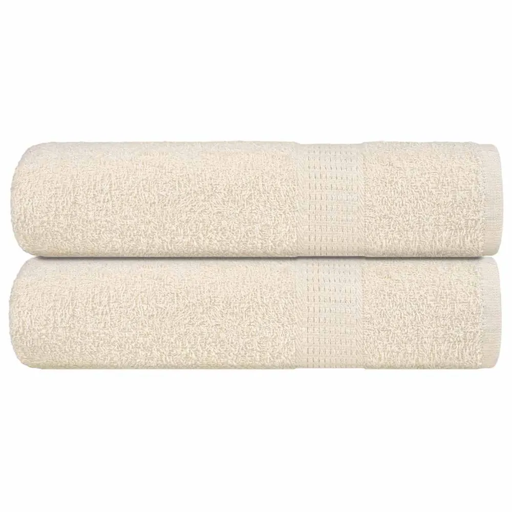 Prosoape de duș 2 buc crem 70x140 cm 360 g/m² 100% bumbac