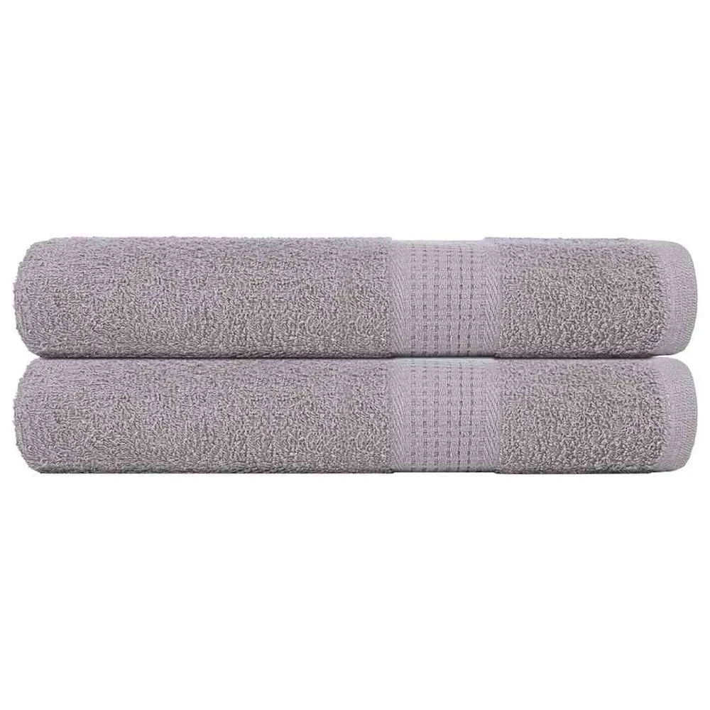 Prosoape 2 buc Gri 100x200 cm 360 g/m² 100% bumbac