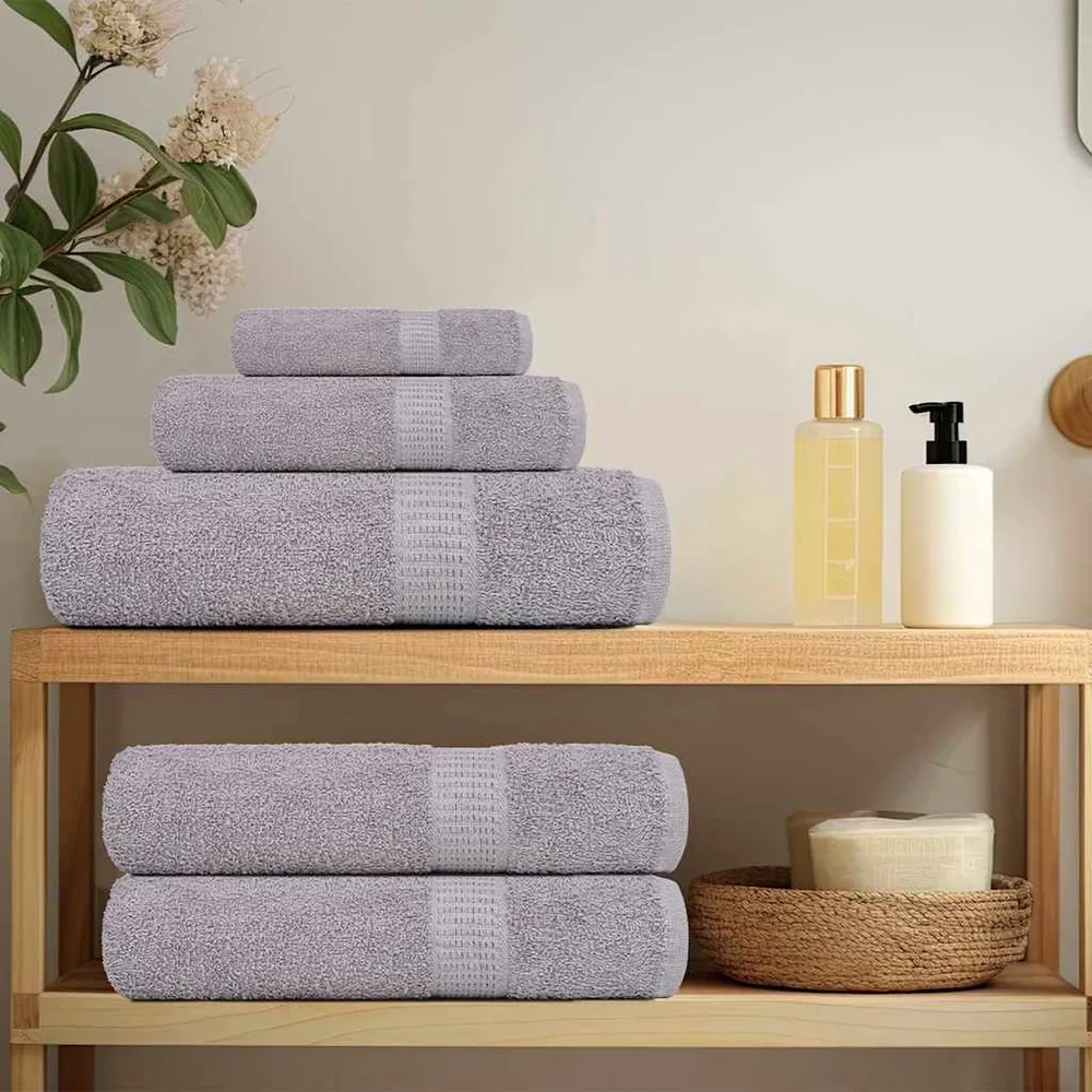 Prosoape 2 buc Gri 100x200 cm 360 g/m² 100% bumbac