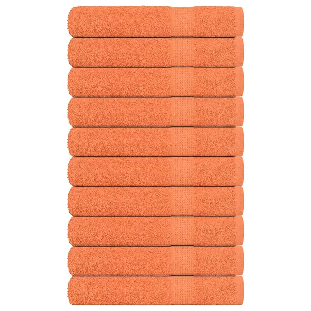 Prosoape 10 buc Portocaliu 100x200 cm 360 g/m² 100% bumbac