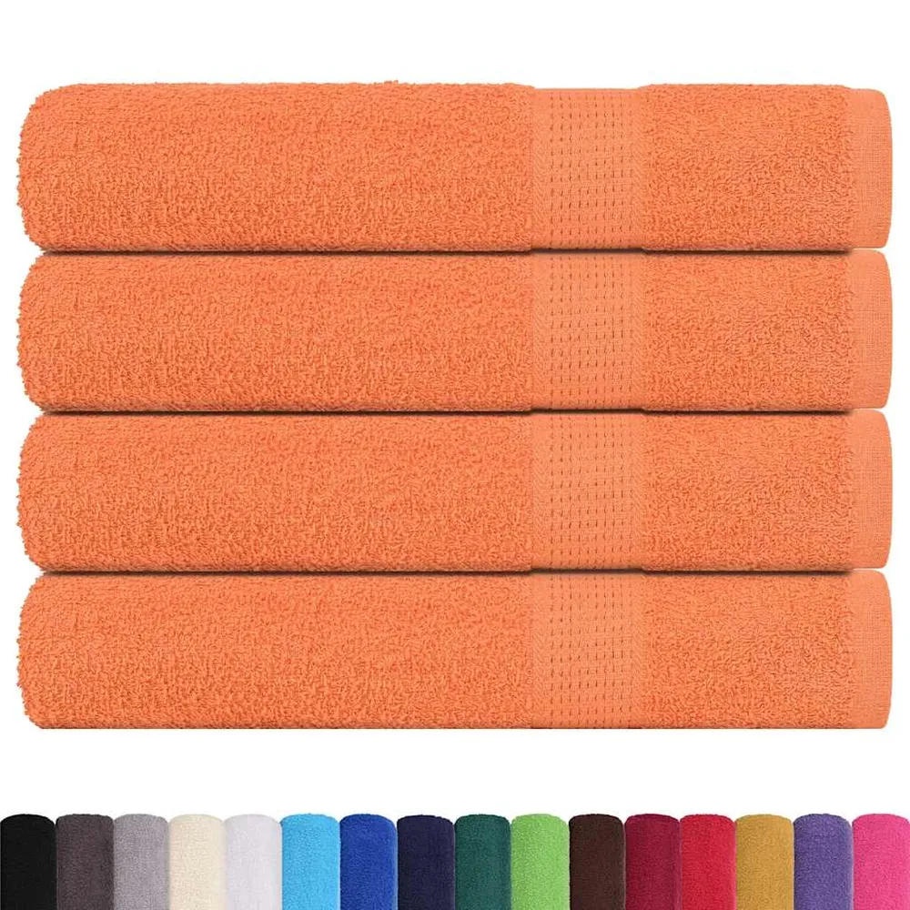 Prosoape 4 buc Portocaliu 100x200 cm 360 g/m² 100% bumbac