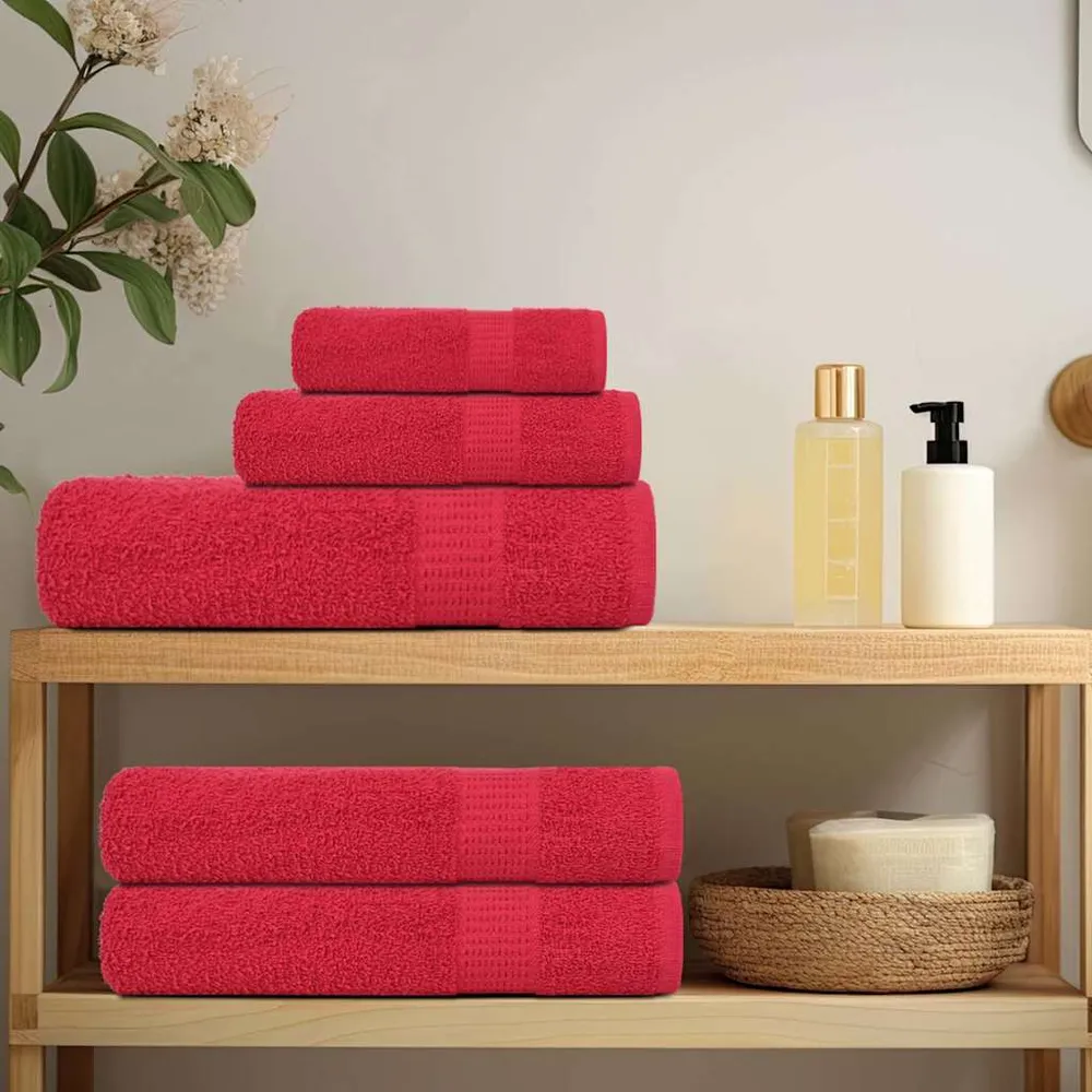 Prosoape 4 buc Roșu 100x200 cm 360 g/m² 100% bumbac