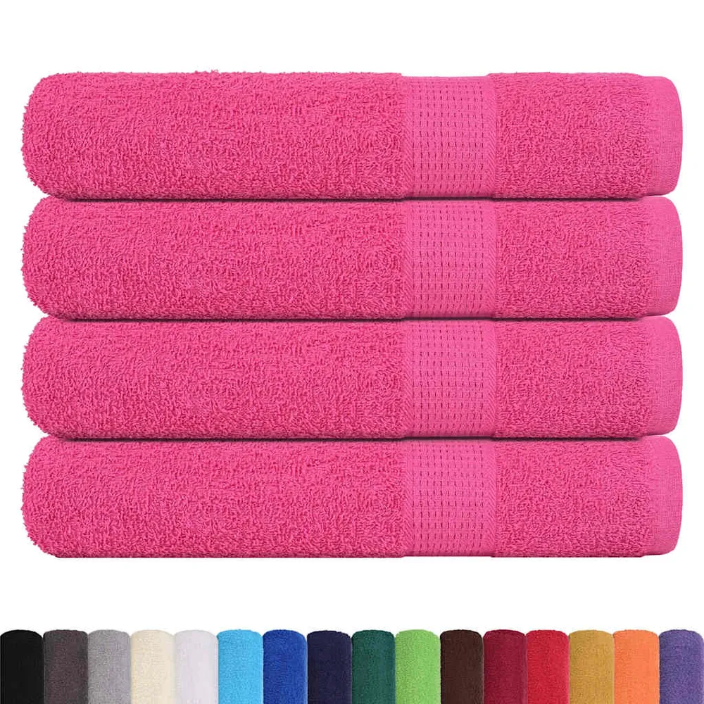 Prosoape 4 buc Roz 100x200 cm 360 g/m² 100% bumbac