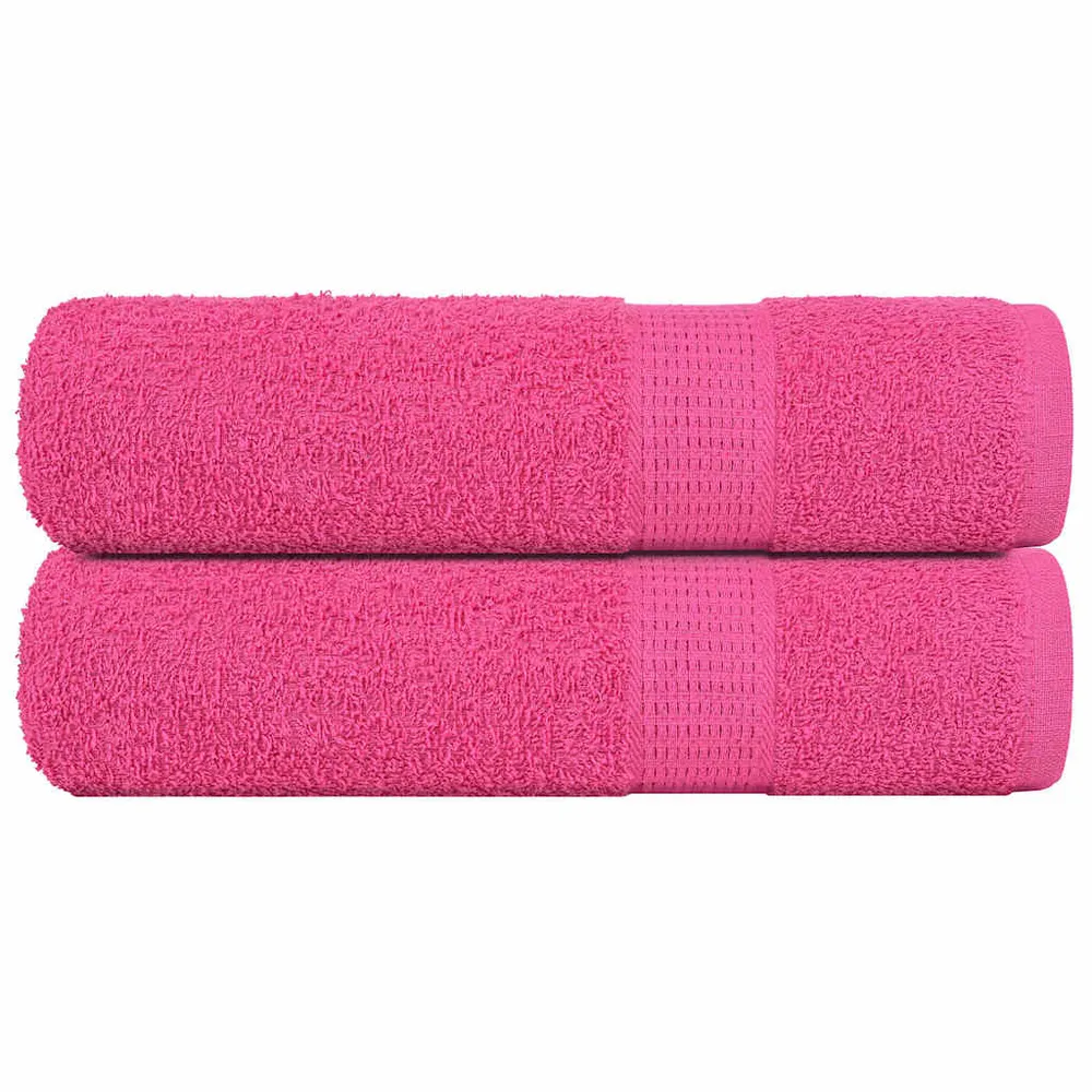 Prosoape de duș 2 buc Roz 70x140 cm 360 g/m² 100% bumbac