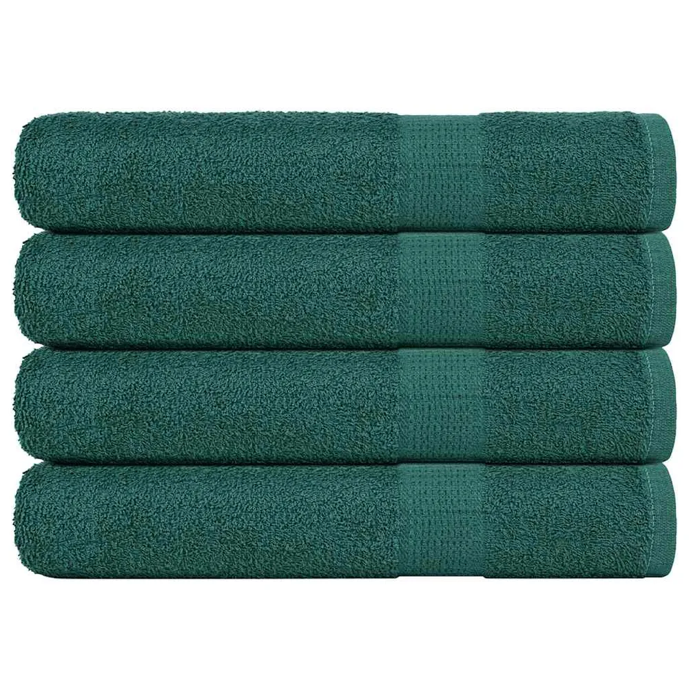 Prosoape 4 buc Verde 100x200 cm 360 g/m² 100% bumbac