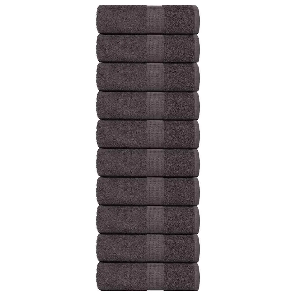 Prosoape pentru oaspeți 10 buc Antracit 360 g/m² 100% bumbac