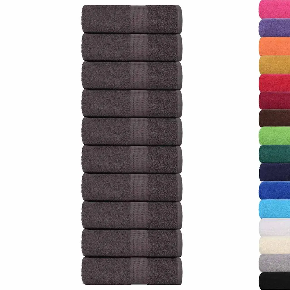 Prosoape pentru oaspeți 10 buc Antracit 360 g/m² 100% bumbac