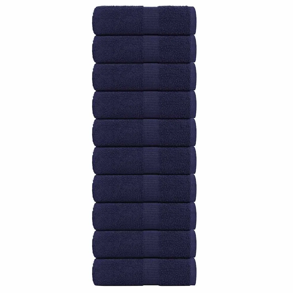 Prosoape pentru oaspeți 10 buc Bleumarin 360 g/m² 100% bumbac