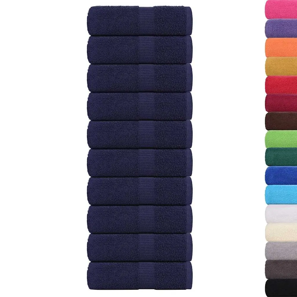 Prosoape pentru oaspeți 10 buc Bleumarin 360 g/m² 100% bumbac