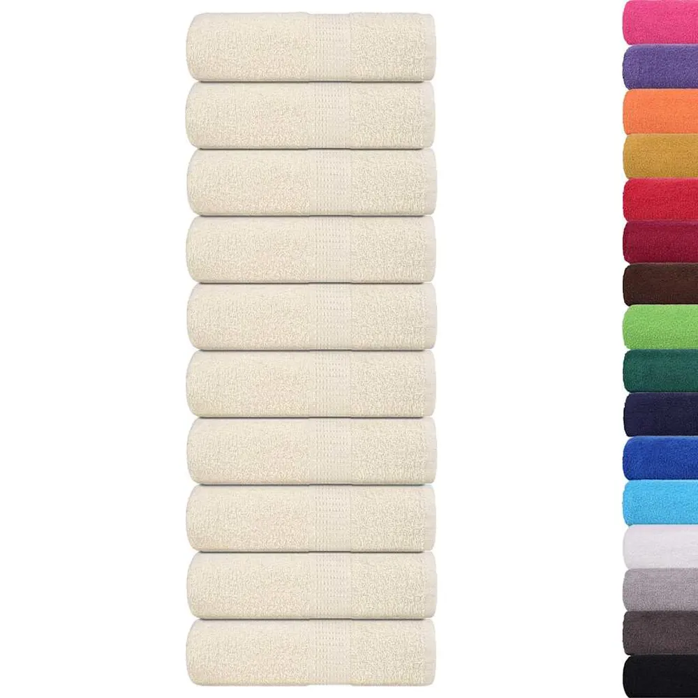 Prosoape pentru oaspeți 10 buc crem 360 g/m² 100% bumbac