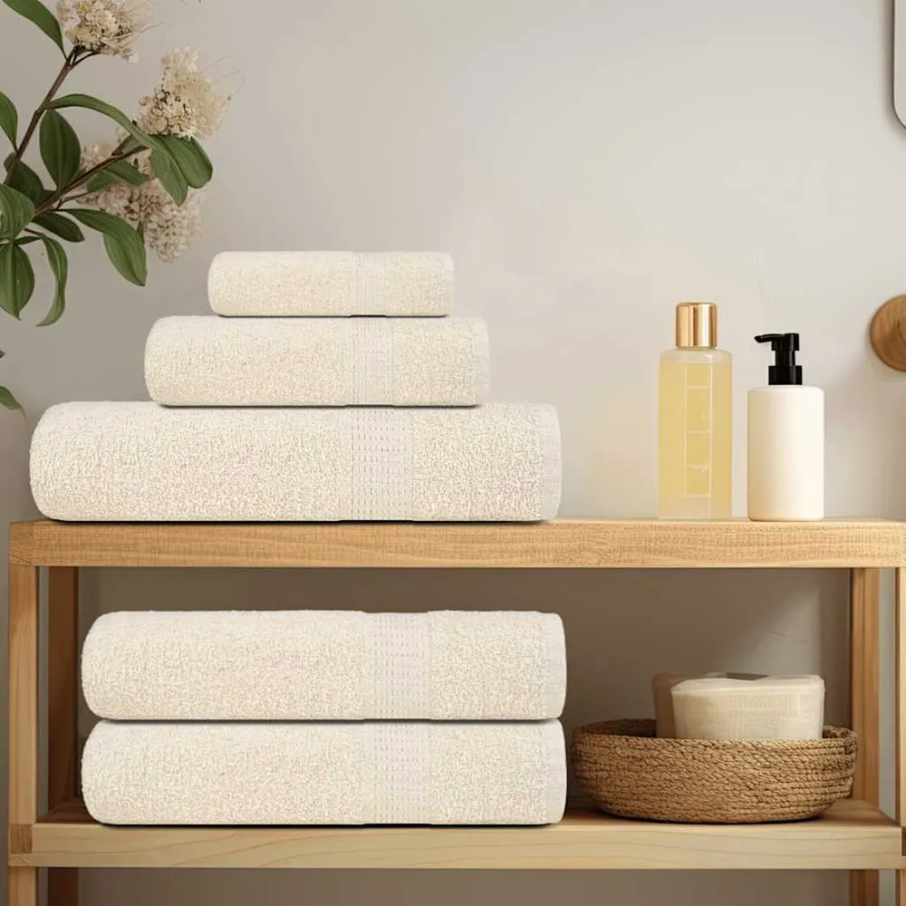 Prosoape pentru oaspeți 10 buc crem 360 g/m² 100% bumbac