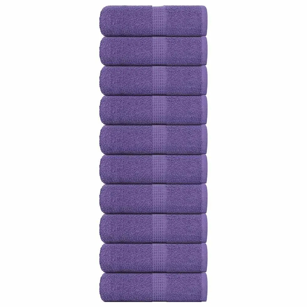 Prosoape pentru oaspeți 10 buc Violet 360 g/m² 100% bumbac