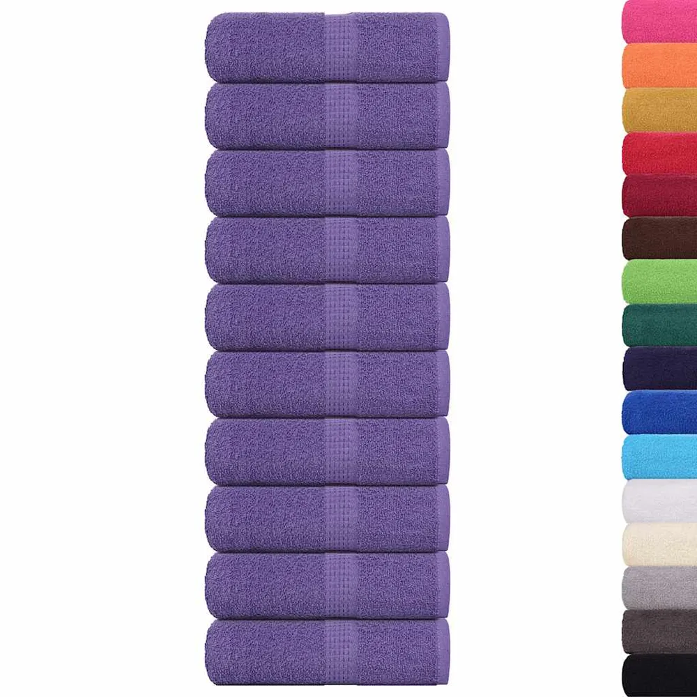 Prosoape pentru oaspeți 10 buc Violet 360 g/m² 100% bumbac