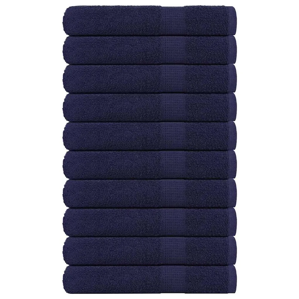 Prosoape pentru saună 10buc Albastru marin 360 g/m² 100% bumbac