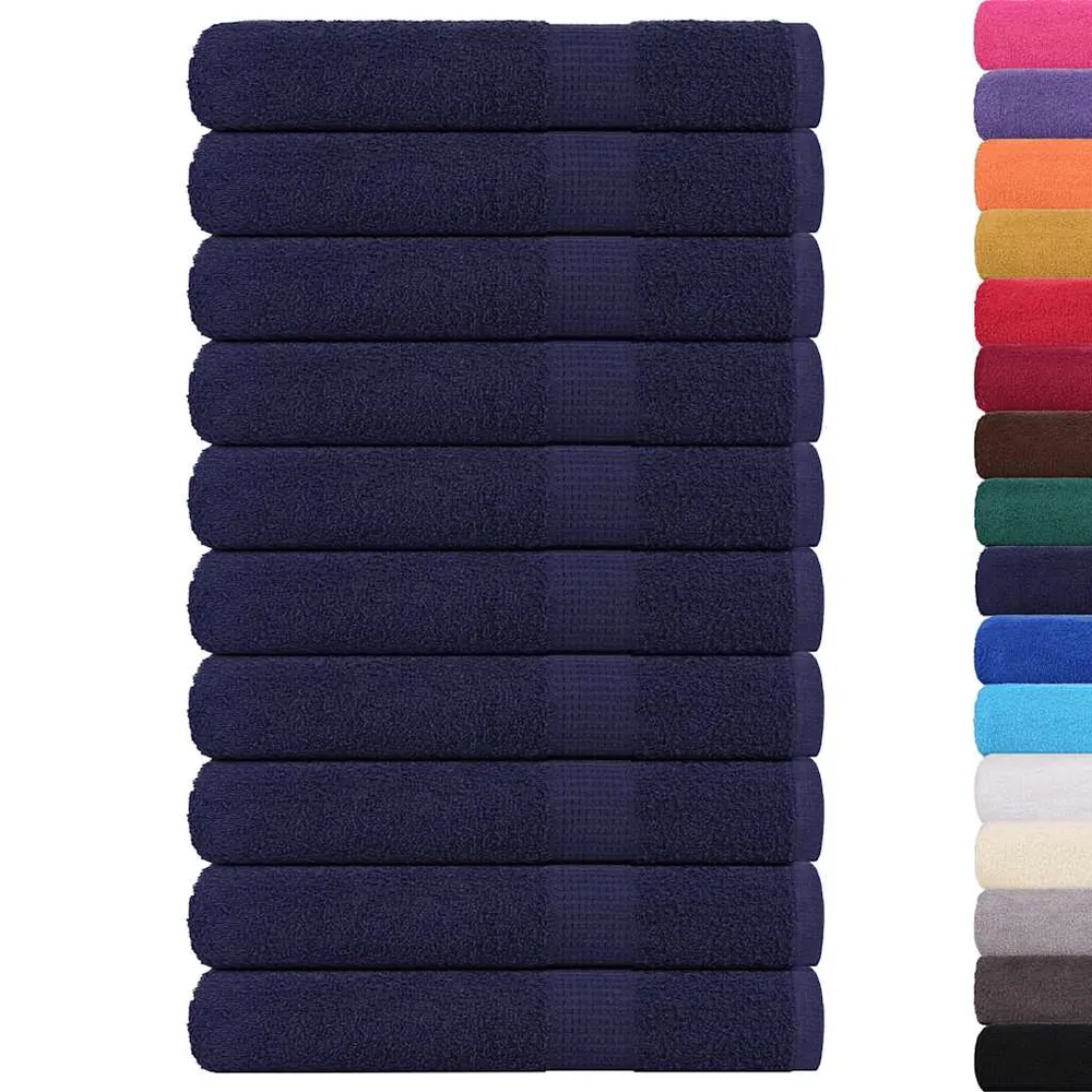 Prosoape pentru saună 10buc Albastru marin 360 g/m² 100% bumbac