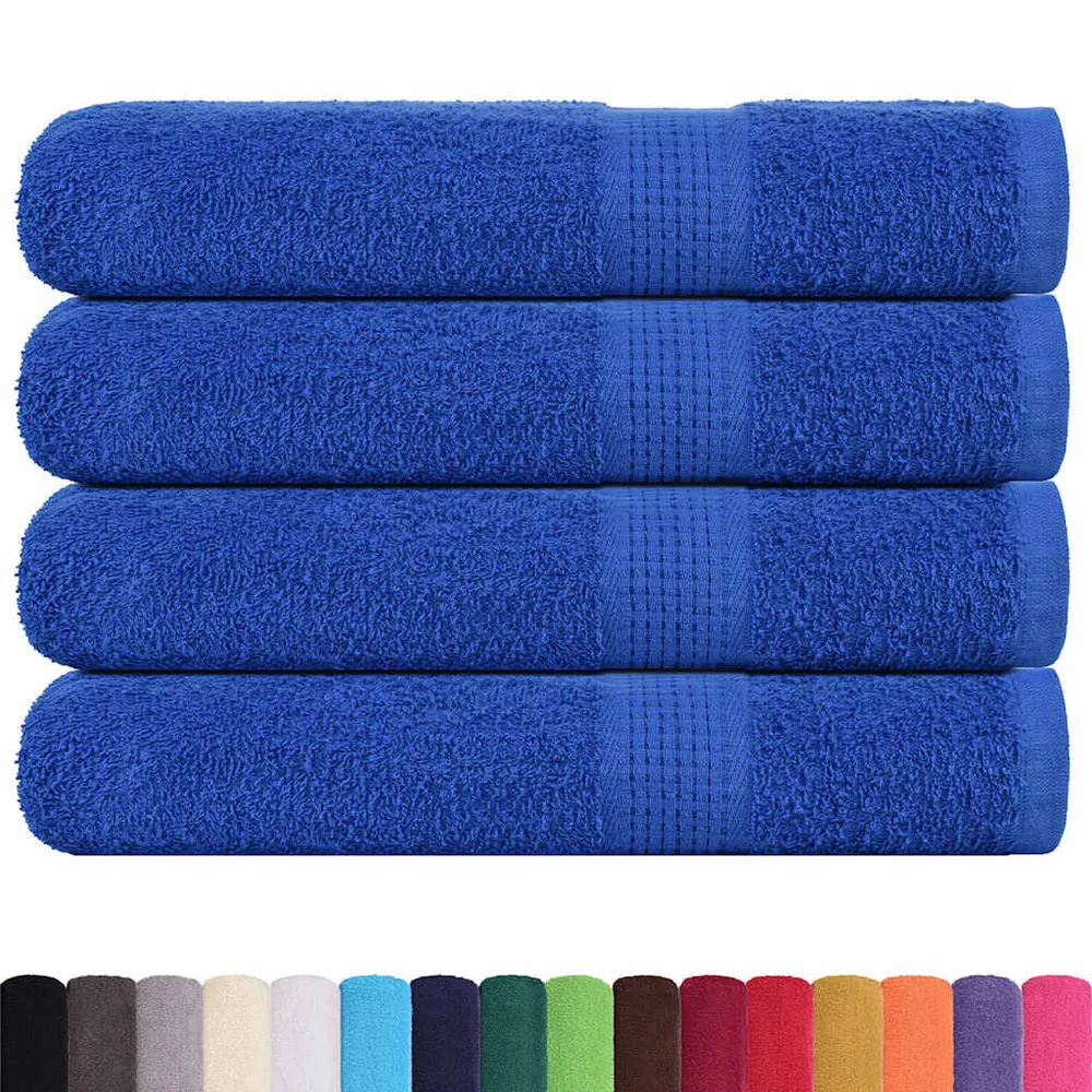 Prosoape pentru saună 4 buc Albastru 360 g/m² 100% bumbac