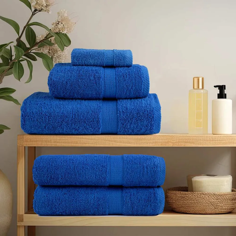 Prosoape pentru saună 4 buc Albastru 360 g/m² 100% bumbac