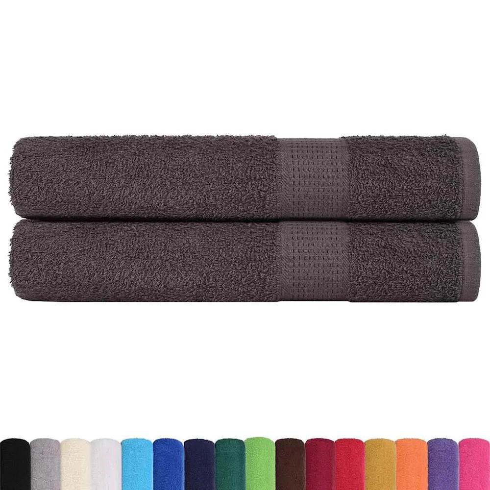 Prosoape pentru saună 2 buc Antracit 360 g/m² 100% bumbac