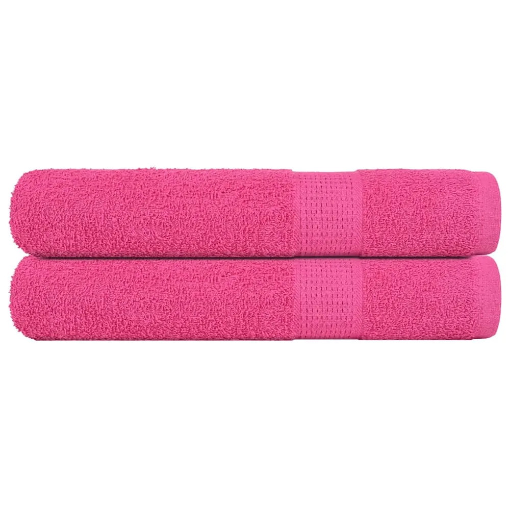 Prosoape saună 2 buc Roz 80x200 cm 360 g/m² 100% bumbac