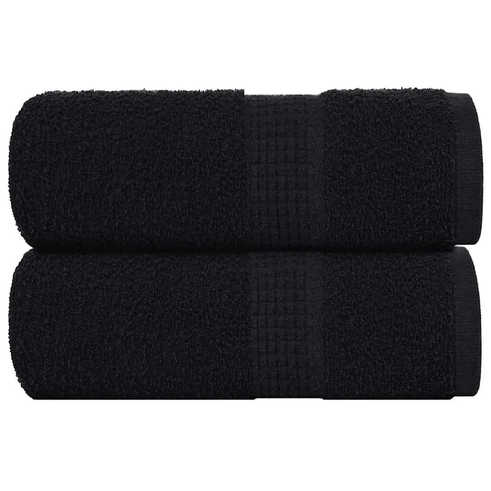 Prosoape cu săpun 2 buc Negru 30x30 cm 360 g/m² 100% bumbac