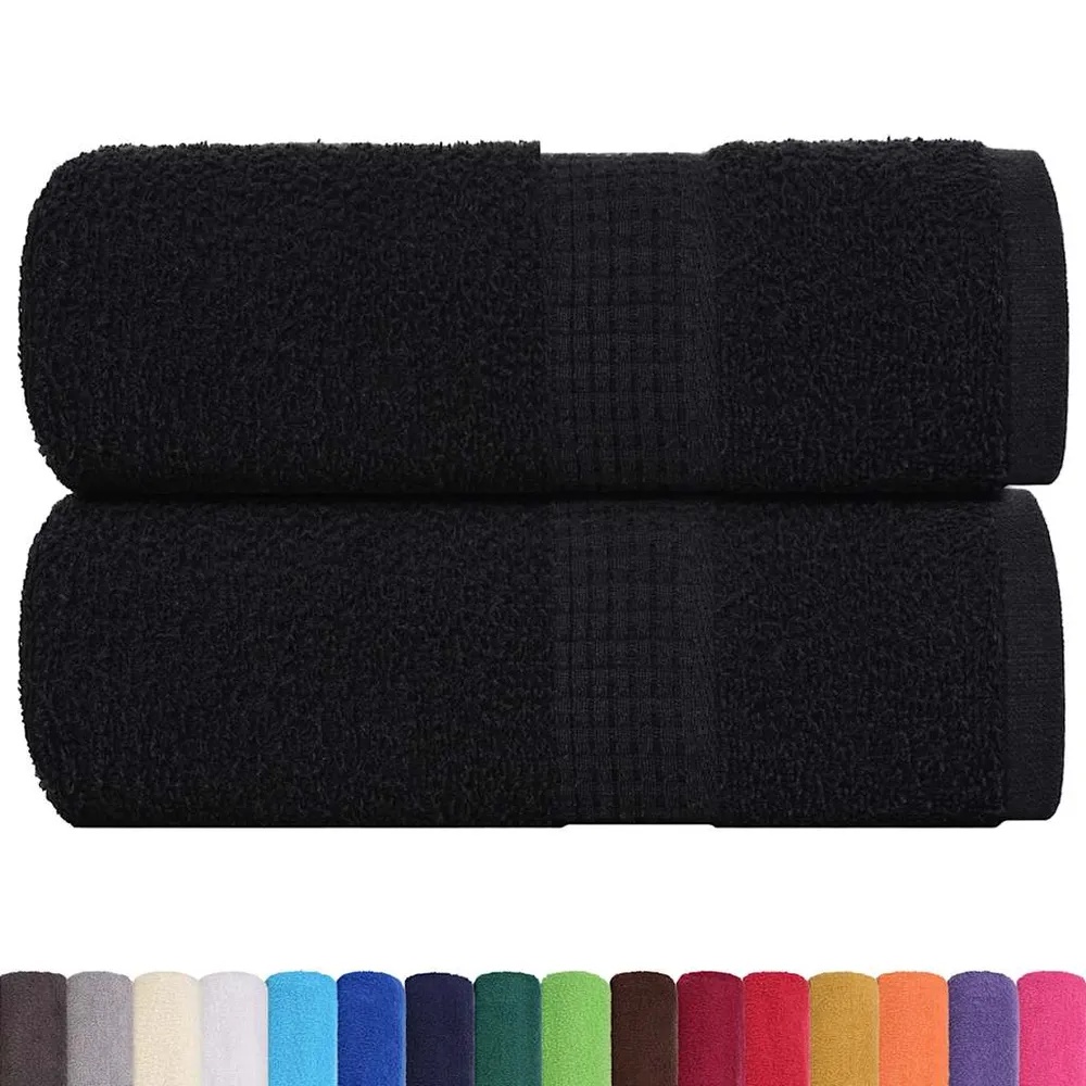 Prosoape cu săpun 2 buc Negru 30x30 cm 360 g/m² 100% bumbac