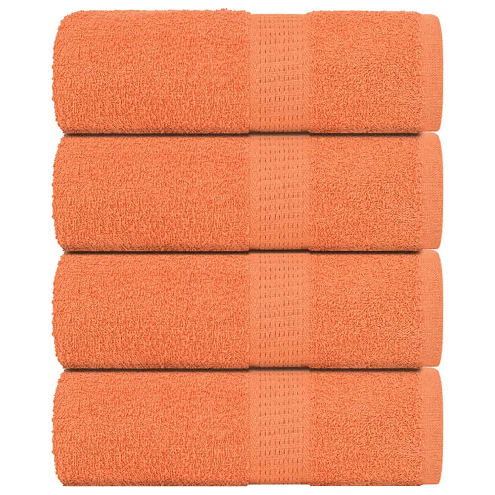 Prosoape cu săpun 4 buc Portocaliu 30x30cm 360 g/m² 100% bumbac