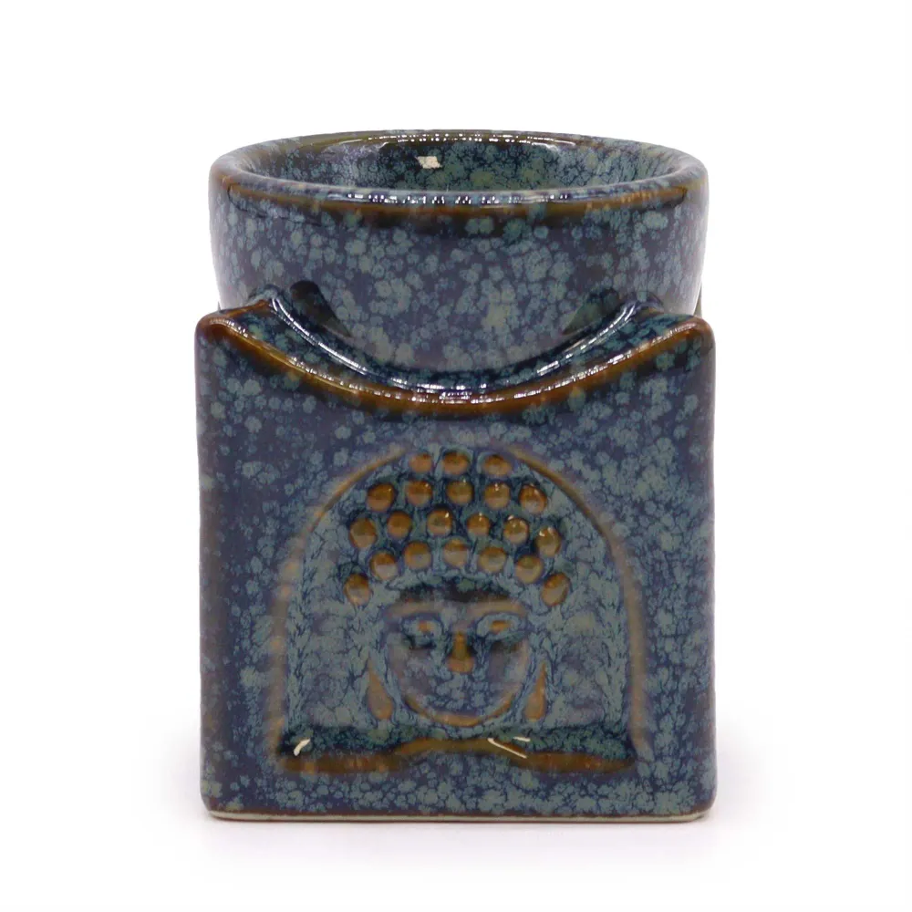 Arzător de ulei parfumat Buddha, albastru prăfuit