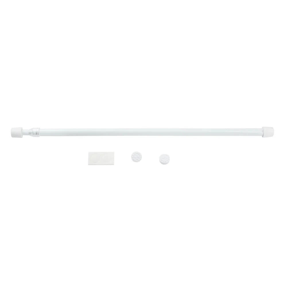 Bară perdeluță EASY albă, extensibilă 80-120 cm