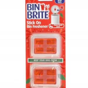 Bin Brite Stick-On Bin Freshener – Cherry Bomb | Odorizant pentru coșuri de gunoi | Până la 30 de zile de prospețime