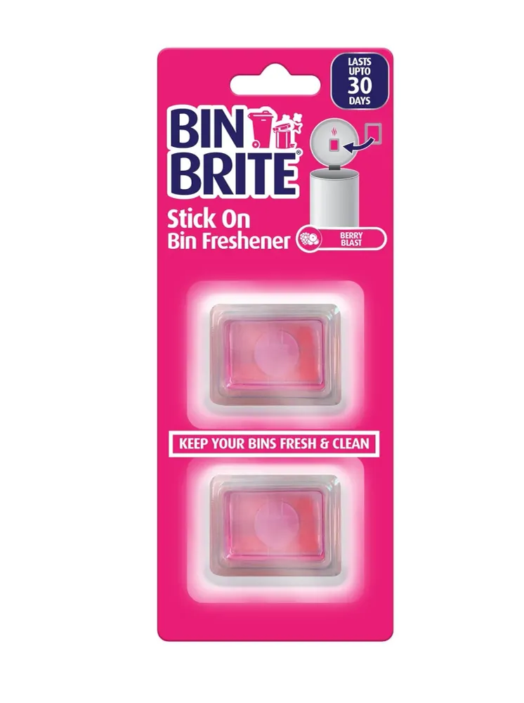 Bin Brite Stick-on Bin Refreshener – Odorizant autoadeziv pentru coșuri de gunoi, prospețime de lungă durată până la 30 de...