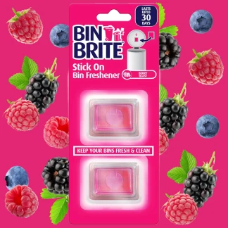 Bin Brite Stick-on Bin Refreshener – Odorizant autoadeziv pentru coșuri de gunoi, prospețime de lungă durată până la 30 de...