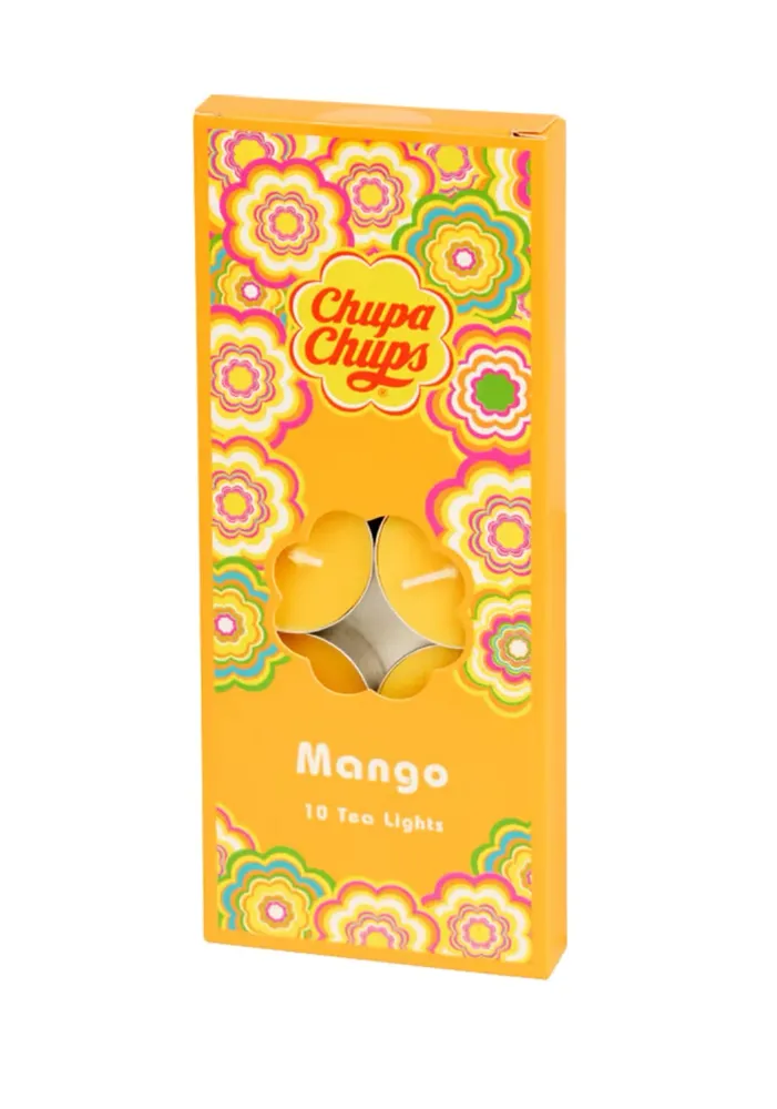 Candele de ceai Chupa Chups cu parfum 10 bucati - Mango