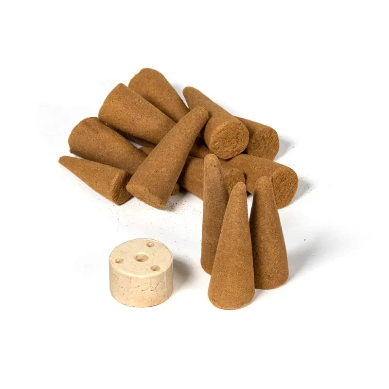 Conuri parfumate Organic Goodness | Sandalwood | L + suport ceramic