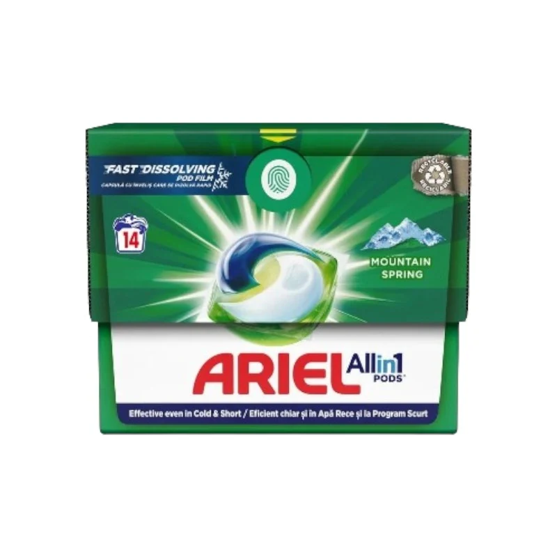 DETERGENT ARIEL 14 CAPSULE IZVOR DE MUNTE