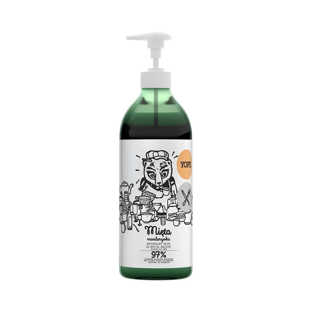 Detergent natural pentru vase Menta și Mandarina 750 ml