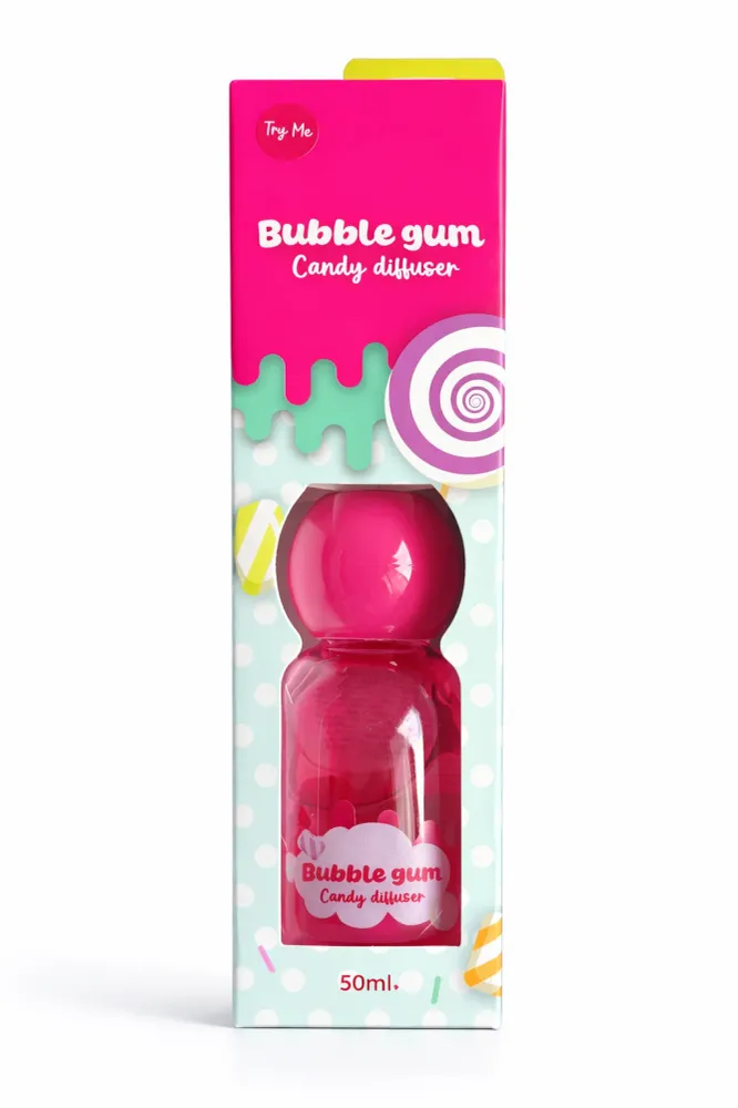 Difuzor Parfum Bubble Gum Candy 50ml – Difuzor de Parfum pentru Casă – Difuzor Aromă Bubblegum Dulce – Difuzor cu Parfum C...