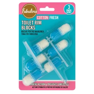 Fabulosa blocuri pentru toaletă – 3 bucăți - Cotton Fresh - Miros proaspăt & Protecție împotriva depunerilor de calcar