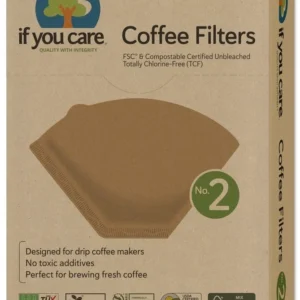 Filtre de cafea marimea 2, nealbite, fara clor, compostabile, 100buc, If You Care