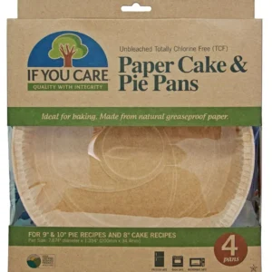 Forme de copt rotunde pentru tarte, din hartie nealbita, fara clor, 4 buc., If You Care