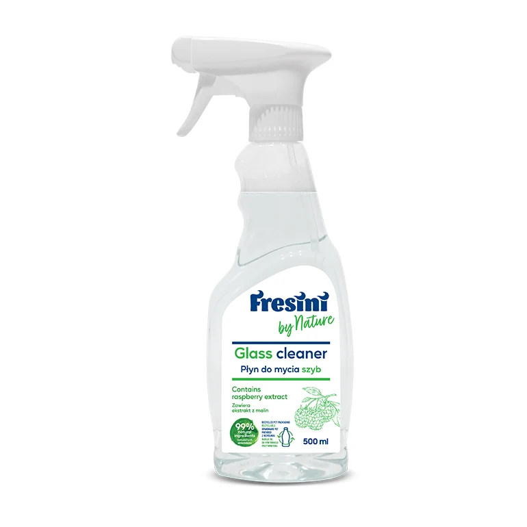 FRESINI - Solutie naturala pentru curatat geamuri cu otet de zmeura 99% NATURAL, 500ml
