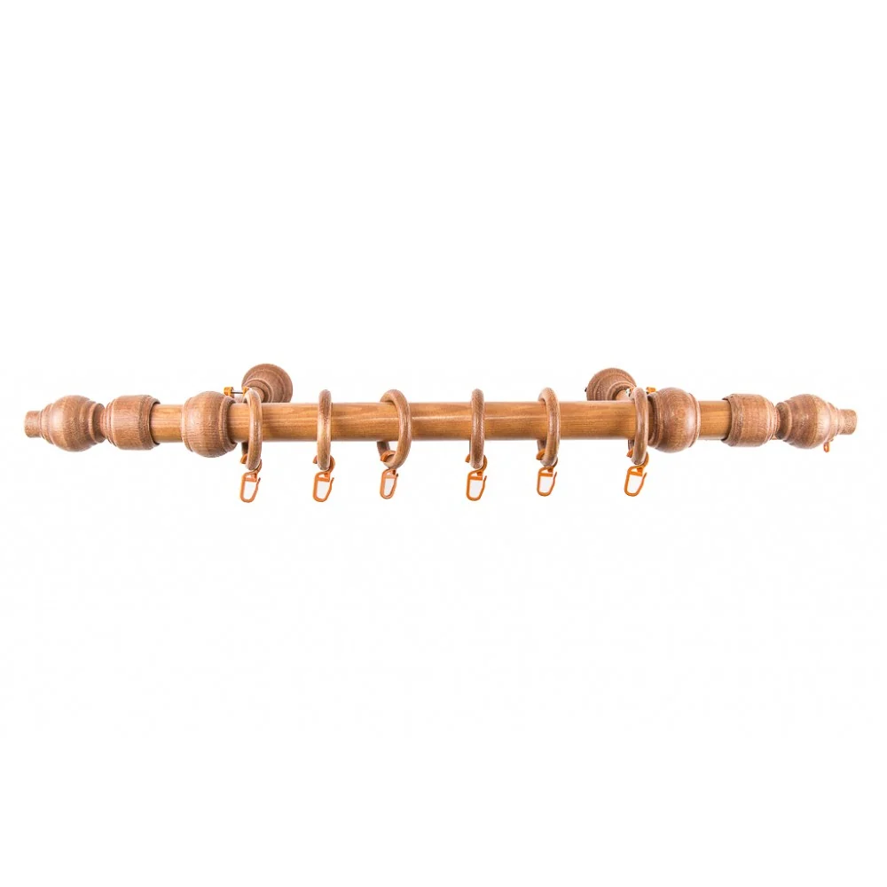 Galerie metal infoliat Filigrano, imitatie cires, 260 cm - KIT COMPLET