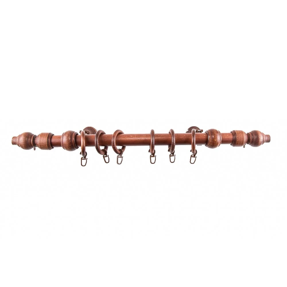 Galerie metal infoliat Filigrano, imitatie mahon, 300 cm - KIT COMPLET