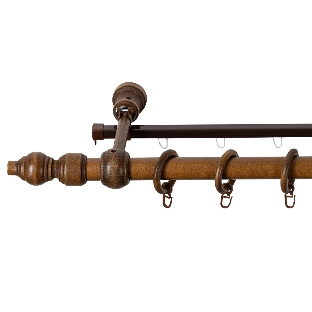 Galerie metal infoliat Filigrano, imitatie nuc, 200 cm - SINA U INCLUSA