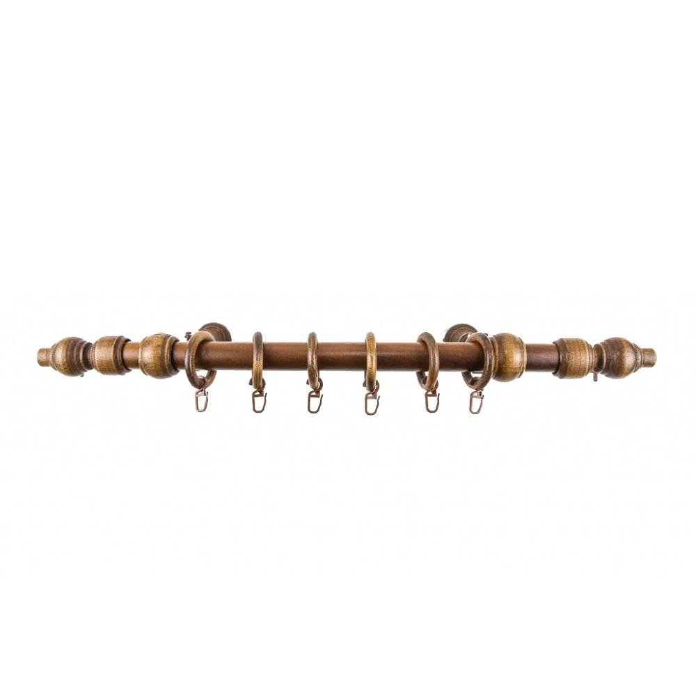 Galerie metal infoliat Filigrano, imitatie nuc, 180 cm - KIT COMPLET