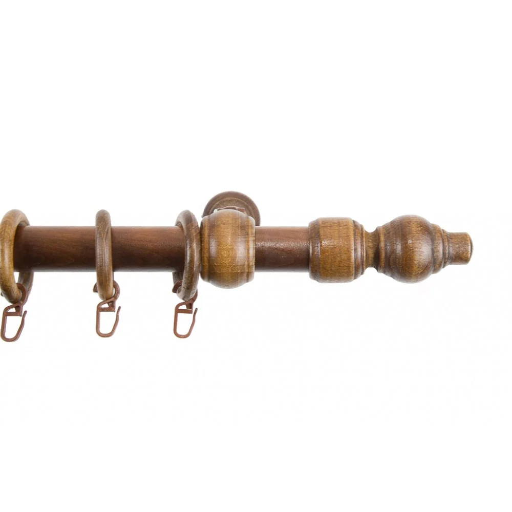 Galerie metal infoliat Filigrano, imitatie nuc, 180 cm - KIT COMPLET