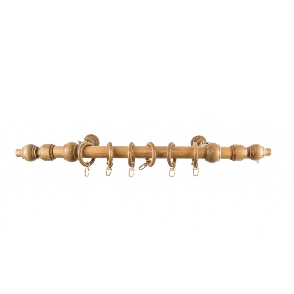Galerie metal infoliat Filigrano, imitatie stejar, 240 cm - KIT COMPLET