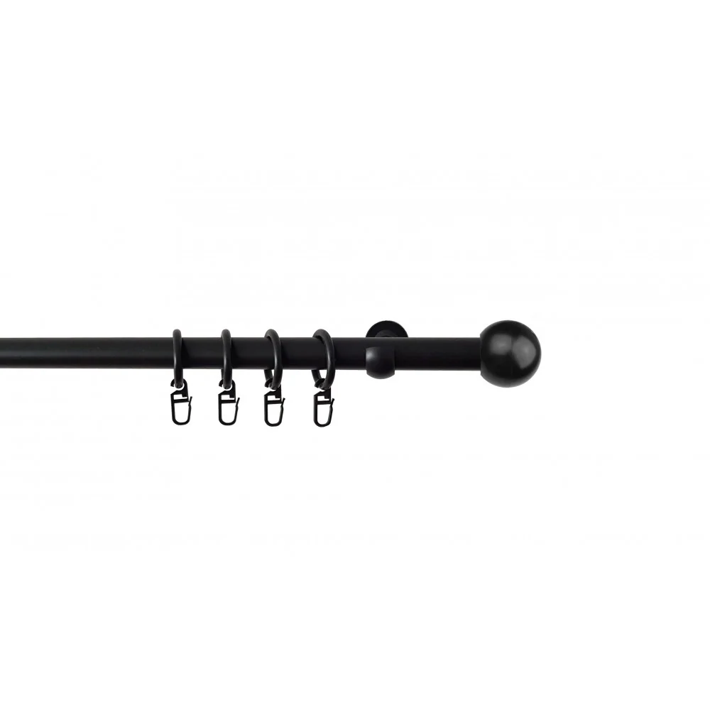 Galerie metal Kugel, nuanta negru, 300 cm - KIT COMPLET