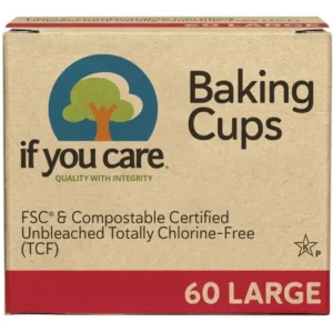 Hartie de copt briose nealbita, fara clor, compostabila, 60 buc., LARGE, If You Care
