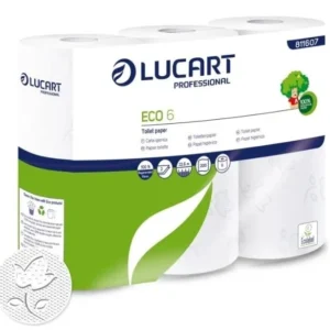 Hârtie igienică albă 6 role, 2 straturi, 24m, 200 coli, marcă ecologică ECONATURAL