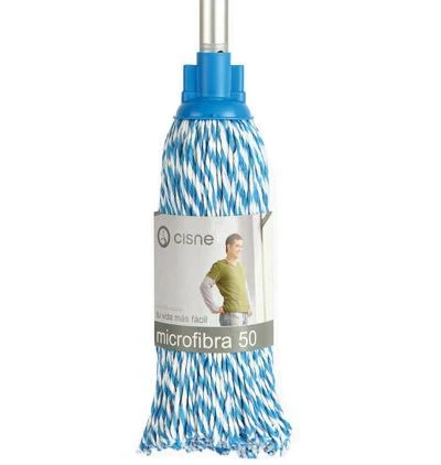 Mop umed de microfibra,alb-albastru 150g